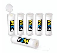 F2M - Pack 5 bobines de Fil de Ligature pour appâts - Pêche mer surfcasting | Lot 5 bobines de ligature + 5 tubes avec orifice de déroulement, diamètres Ø0.10 à 0.30mm, fil à ligaturer élastique