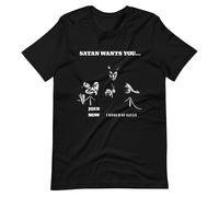 f34rRT Anton LaVey Church of Satan Satan Wants You... T-Shirt Unisex