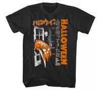 f34rRT Halloween Japanese Movie Poster Men's T Shirt Horror Pumpkin Bloody Knife Myers
