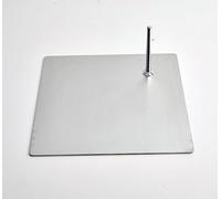 F39 Eurohandisplay Plaque en métal pour mannequins de vitrine en acier inoxydable argenté 39 x 39 cm 3,99 kg Avec mandrin