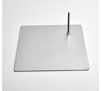 F39 Eurotondisplay Plaque métallique pour mannequins Argent Acier inoxydable Métal 39x39 cm 3,99 kg. Avec épine de pied