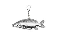 F42 Breloque en forme de carpe en étain anglais pour téléphone portable, cordon de 4 cm, emballage cadeau
