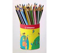 [F498001] Stabilo Godet de 38 Crayons de couleur Trio Triangulaire large 12 c...