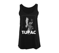 F4NT4STIC Haut 'Tupac Shakur Praying' gris / noir / blanc, Taille 4XL