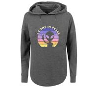 F4NT4STIC Pull-over 'Alien Peace Sunset' jaune / gris foncé / violet / orange / rose, Taille XXL
