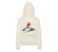 F4NT4STIC Pull-over 'Escape Discover the World Mountain' orange clair / noir / blanc cassé, Taille 4XL