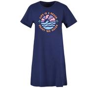 F4NT4STIC Robe 'Life Is A Beach Enjoy The Waves' bleu clair / bleu foncé / vert / lavande / orange / rose clair, Taille 50