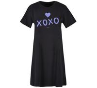 F4NT4STIC Robe 'Valentinstag xoxo' bleu violet / noir, Taille 48