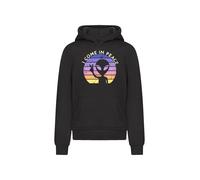 F4NT4STIC Sweat 'Alien Peace Sunset' citron / bleu violet / noir / blanc, Taille 110-116