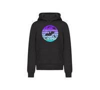F4NT4STIC Sweat 'Retro Alien Weltraum Sonnenuntergang' aqua / violet / lilas / noir, Taille 110-116