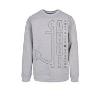 F4NT4STIC Sweat-shirt 'Ahoi Anker Outlines Knut & Jan Hamburg' gris / noir, Taille 5XL