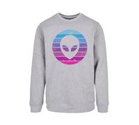 F4NT4STIC Sweat-shirt 'Alien Kopf' gris / mélange de couleurs, Taille 4XL