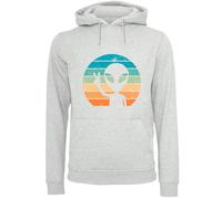F4NT4STIC Sweat-shirt 'Alien Piece Sonnenuntergang' azur / rouille / gris chiné / orange clair / rouge vif, Taille XL