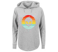 F4NT4STIC Sweat-shirt 'Alien Retro Sonnenuntergang' bleu / jaune / gris / rouge, Taille XS