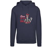 F4NT4STIC Sweat-shirt 'Anti Valentinstag Roses Are Red' bleu foncé / éosine / rouge / blanc, Taille XS