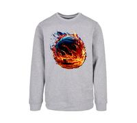 F4NT4STIC Sweat-shirt 'Basketball Sports Collection On FIRE' bleu / gris / orange / noir, Taille 4XL