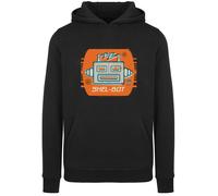 F4NT4STIC Sweat-shirt bleu cyan / gris clair / orange / noir, Taille XL