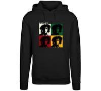 F4NT4STIC Sweat-shirt 'Bob Marley Reggae Music Colour Blocks' jaune / vert / rouge / noir / blanc, Taille XS
