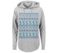 F4NT4STIC Sweat-shirt 'Christmas Fuchs Weihnachten ' bleu / gris / noir, Taille XS