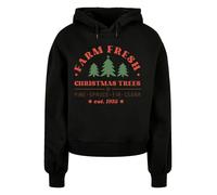 F4NT4STIC Sweat-shirt 'Christmas Trees Collegiate Warm and Cozy' mélange de couleurs / noir, Taille 4XL