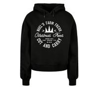 F4NT4STIC Sweat-shirt 'Christmas Trees Farm Retro Sign' noir / blanc, Taille 5XL