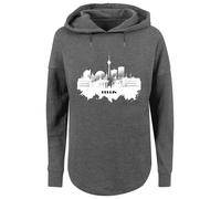 F4NT4STIC Sweat-shirt 'Cities Collection - Berlin skyline' gris foncé / gris chiné / blanc, Taille L