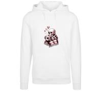 F4NT4STIC Sweat-shirt 'Cozy Winter Skelett' brun foncé / blanc, Taille 4XL