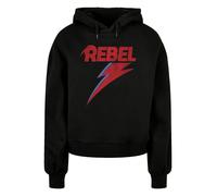 F4NT4STIC Sweat-shirt 'David Bowie Distressed Rebel' bleu / rouge sang / noir, Taille 5XL