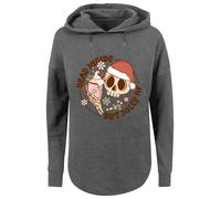 F4NT4STIC Sweat-shirt 'Dead inside but jolly AF Christmas' gris foncé / mélange de couleurs, Taille L