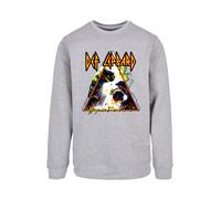 F4NT4STIC Sweat-shirt 'Def Leppard Hysteria' jaune / gris chiné / rouge sang / blanc, Taille XXL