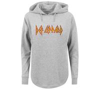 F4NT4STIC Sweat-shirt 'Def Leppard' jaune / gris chiné / rouge rubis, Taille XS