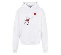 F4NT4STIC Sweat-shirt 'Disney Winnie The Pooh Winnie & Balloon' gris / rouge rubis / noir / blanc, Taille M