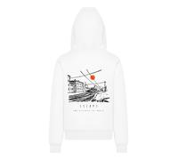 F4NT4STIC Sweat-shirt 'Escape Discover the World Town Train Station' orange / noir / blanc, Taille XXXL