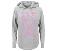 F4NT4STIC Sweat-shirt 'Fall Out Boy Pink Dog So Much Stardust' gris chiné / violet clair, Taille XS