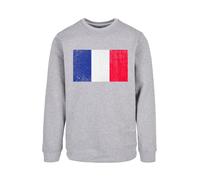 F4NT4STIC Sweat-shirt 'France Frankreich Flagge' bleu cobalt / gris / rouge / blanc, Taille M