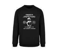 F4NT4STIC Sweat-shirt 'Frostys Snowflake Cafe Retro Christmas Sign' noir / blanc, Taille XXL
