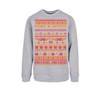 F4NT4STIC Sweat-shirt 'Guns And Roses' gris / orange / rouge, Taille XXXL