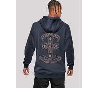F4NT4STIC Sweat-shirt 'Guns 'n' Roses Appetite for Destruction Sepia' bleu foncé / marron, Taille XS