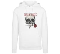 F4NT4STIC Sweat-shirt 'Guns 'n' Roses Flower Skull Rock Musik Band' mélange de couleurs / blanc, Taille L