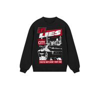 F4NT4STIC Sweat-shirt 'Guns N' Roses Lies City Rock Music' rouge / noir / blanc, Taille XS