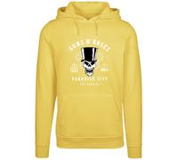 F4NT4STIC Sweat-shirt 'Guns 'n' Roses Whiskey Label Rock Band' jaune / noir / blanc, Taille S