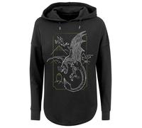 F4NT4STIC Sweat-shirt 'Harry Potter Dragon' jaune clair / noir / blanc cassé, Taille M