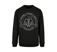 F4NT4STIC Sweat-shirt 'Harry Potter Hufflepuff Seal' noir / blanc, Taille M