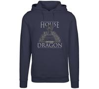 F4NT4STIC Sweat-shirt 'House Of The Dragon Throne' bleu foncé / gris / blanc, Taille XXL