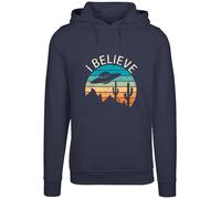 F4NT4STIC Sweat-shirt 'I Believe UFO Alien Sonnenuntergang' bleu nuit / mélange de couleurs, Taille S