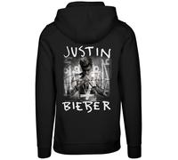 F4NT4STIC Sweat-shirt 'Justin Bieber' noir / blanc, Taille M