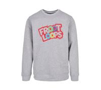 F4NT4STIC Sweat-shirt 'Kellogg's Froot Loops Breakfast Cereal Pop Art' bleu / jaune / gris chiné / rouge, Taille 4XL