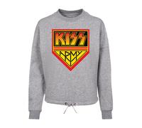 F4NT4STIC Sweat-shirt 'Kiss Army' jaune / gris clair / rouge feu / noir, Taille XL