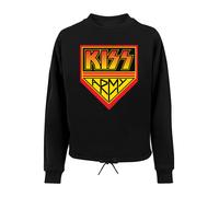 F4NT4STIC Sweat-shirt 'Kiss Army Logo' orange foncé / rouge / noir, Taille L
