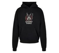 F4NT4STIC Sweat-shirt 'Looney Tunes Bugs Bunny' gris clair / gris foncé / rouge foncé / noir, Taille L